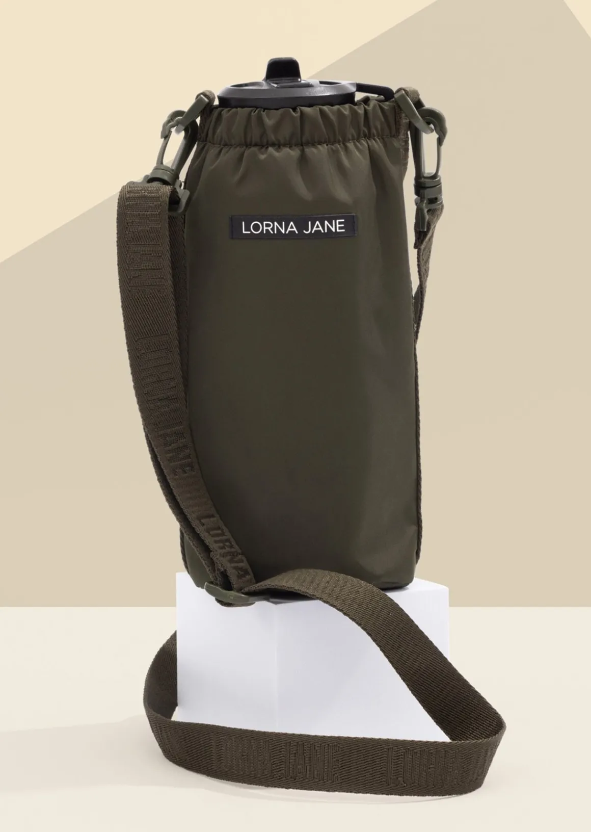 Lorna Jane Active Crossbody Water Bottle Bag LuxuryGreen New