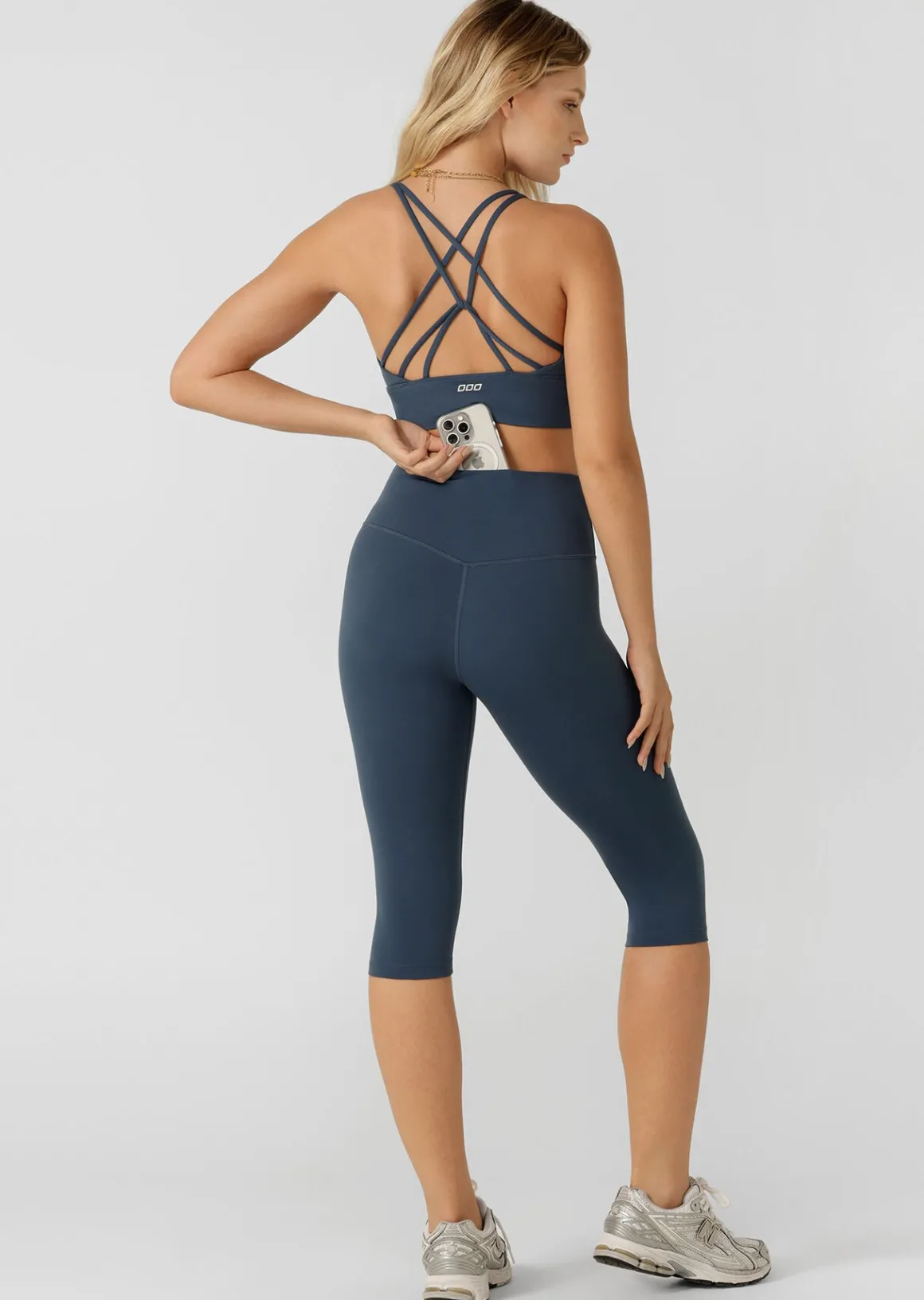 Lorna Jane Active Living 3/4 Capri Leggings PaleIndigo