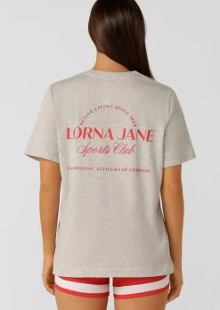 Lorna Jane Active Living Sports Club Relaxed T-Shirt GreyMarl Online