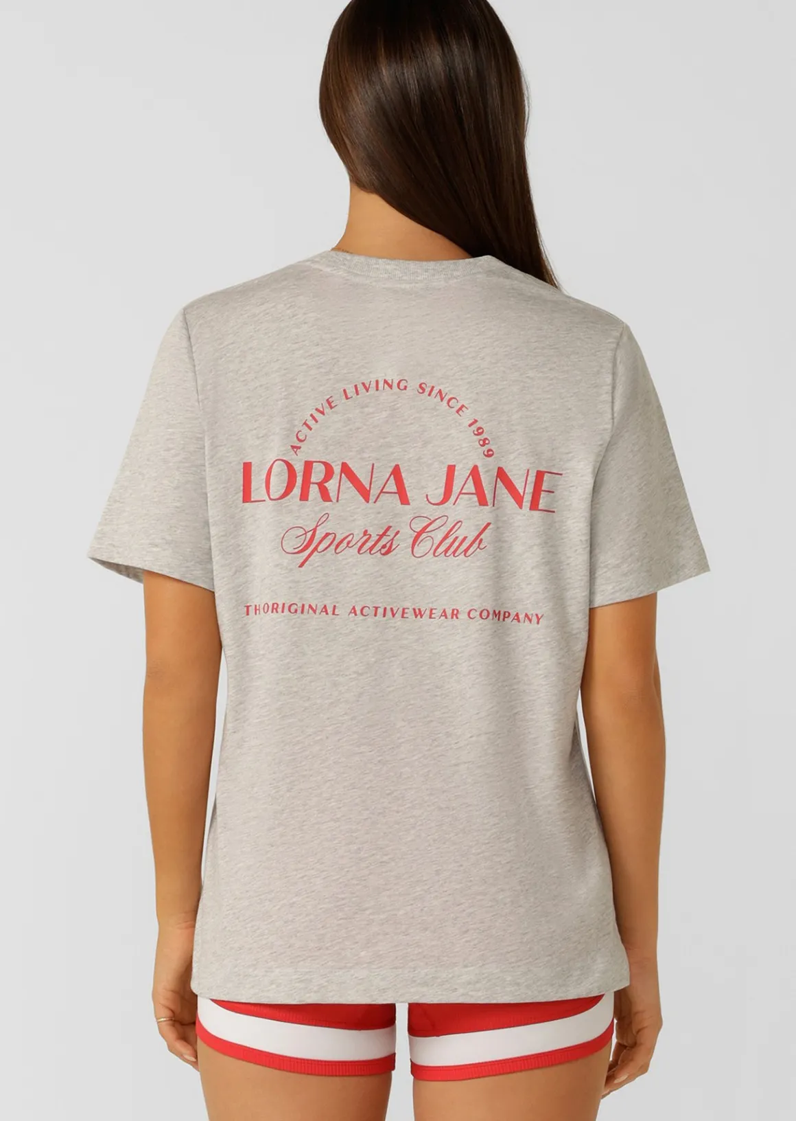 Lorna Jane Active Living Sports Club Relaxed T-Shirt GreyMarl Online
