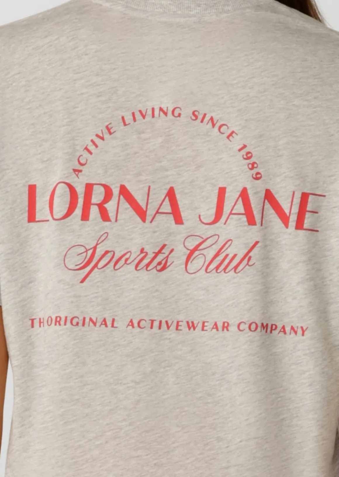 Lorna Jane Active Living Sports Club Relaxed T-Shirt GreyMarl Online