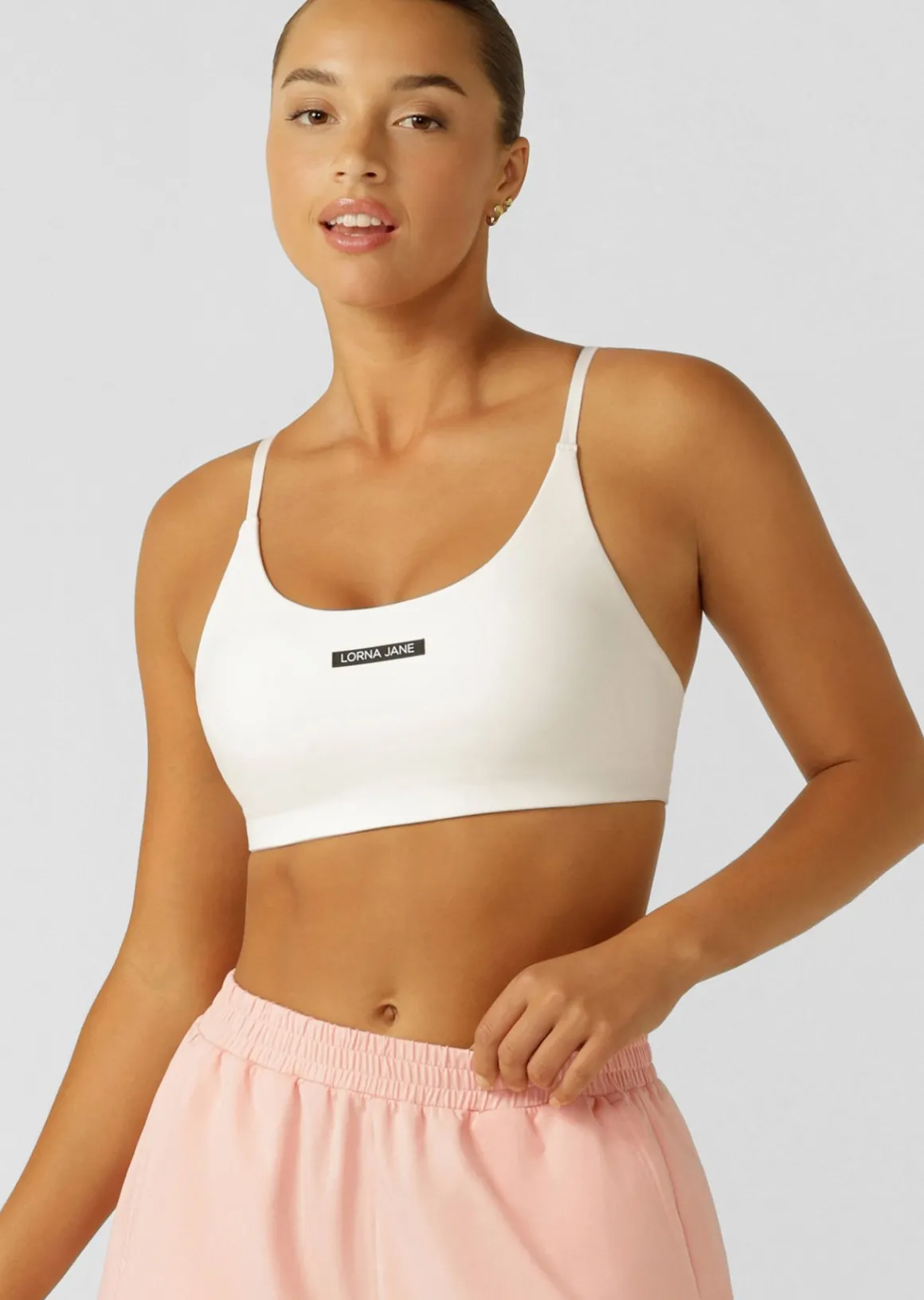 Lorna Jane Adaptable Recycled Sports Bra Porcelain Discount