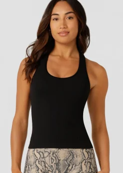 Lorna Jane All Sports Seamless Waffle Bra Tank Combo Black Outlet