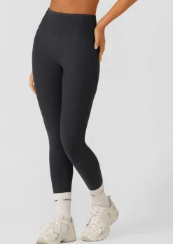Lorna Jane Amplify Washed Rib Ankle Biter Leggings WashedBlack Sale