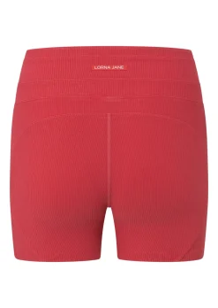 Lorna Jane Amplify Washed Rib 12cm Bike Shorts WashedGinger Clearance