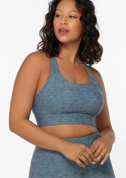 Lorna Jane Amy Maximum Support Sports Bra WashedOutBlueMarlPrint