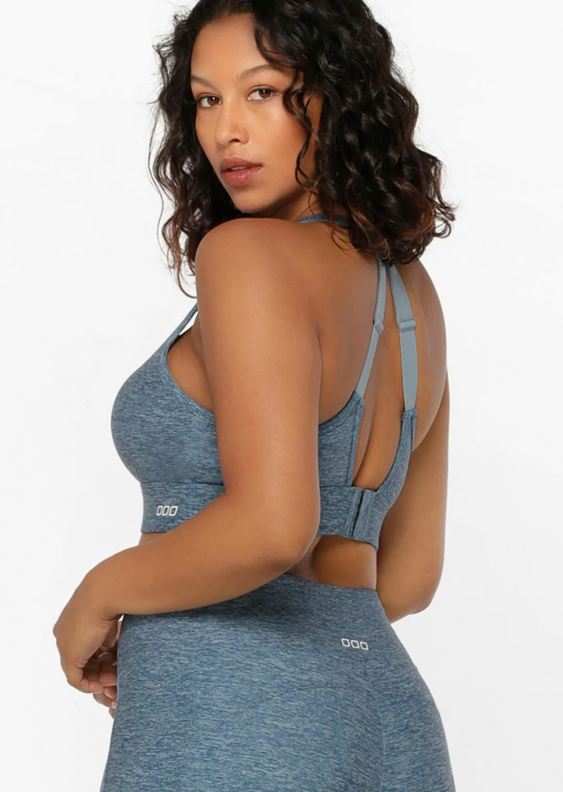 Lorna Jane Amy Maximum Support Sports Bra WashedOutBlueMarlPrint