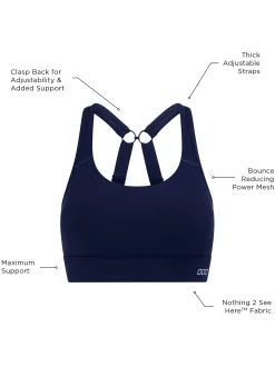 Lorna Jane Amy Maximum Support Sports Bra FrenchNavy