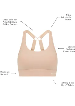 Lorna Jane Amy Maximum Support Sports Bra Almond Hot