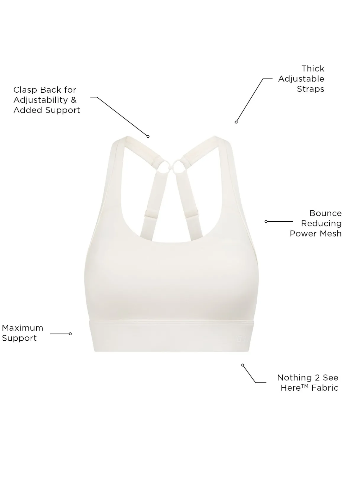 Lorna Jane Amy Maximum Support Sports Bra Cream Discount