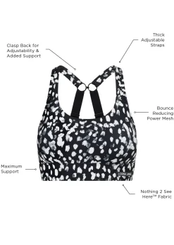 Lorna Jane Amy Maximum Support Sports Bra FiercePrint Clearance