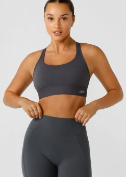 Lorna Jane Amy Maximum Support Sports Bra Titanium New