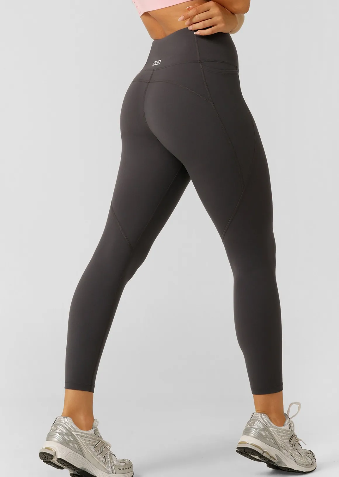 Lorna Jane Amy No Ride Phone Pocket Ankle Biter Tech Leggings DarkTitanium Sale