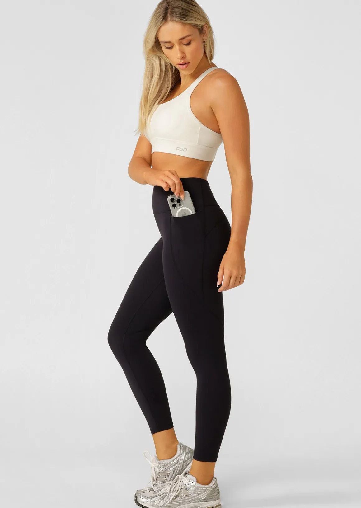 Lorna Jane Amy No Ride Phone Pocket Ankle Biter Tech Leggings MidnightBlue Best