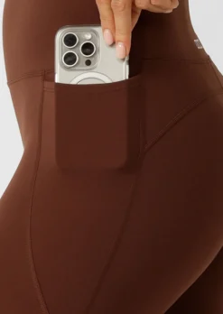 Lorna Jane Amy Phone Pocket Ankle Biter Tech Leggings Truffle New