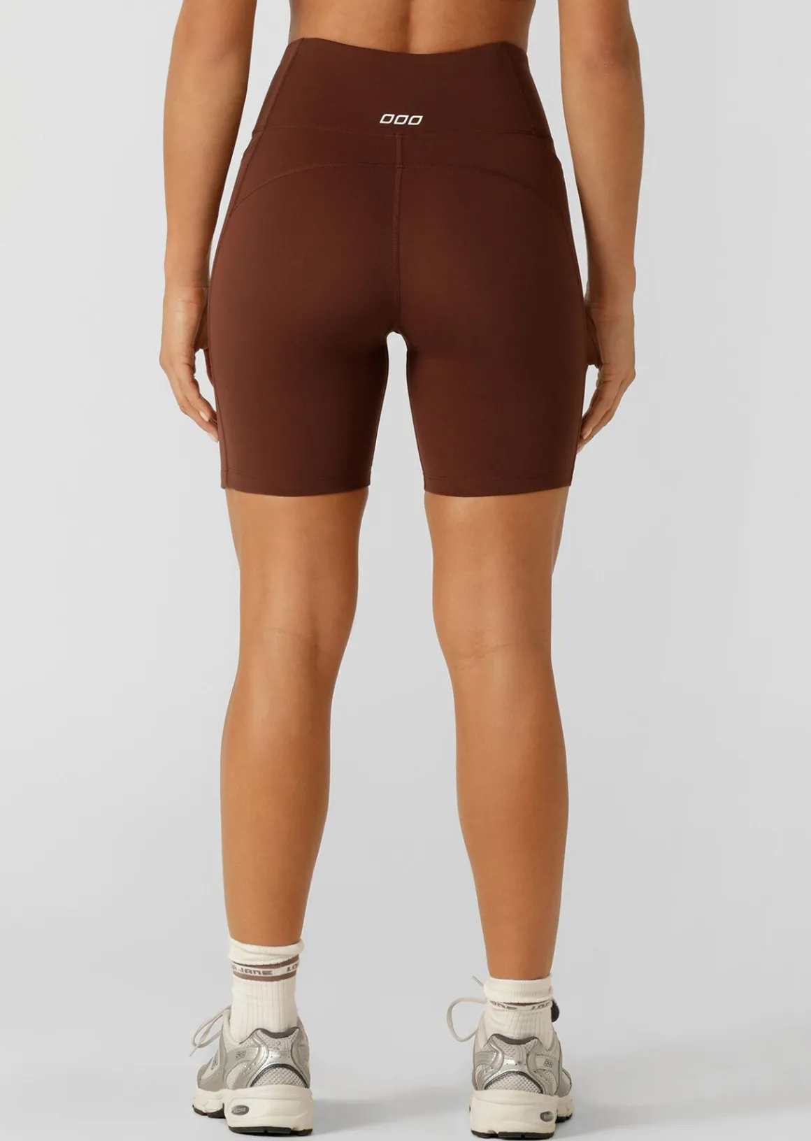 Lorna Jane Amy Phone Pocket Tech Bike Short Truffle Hot