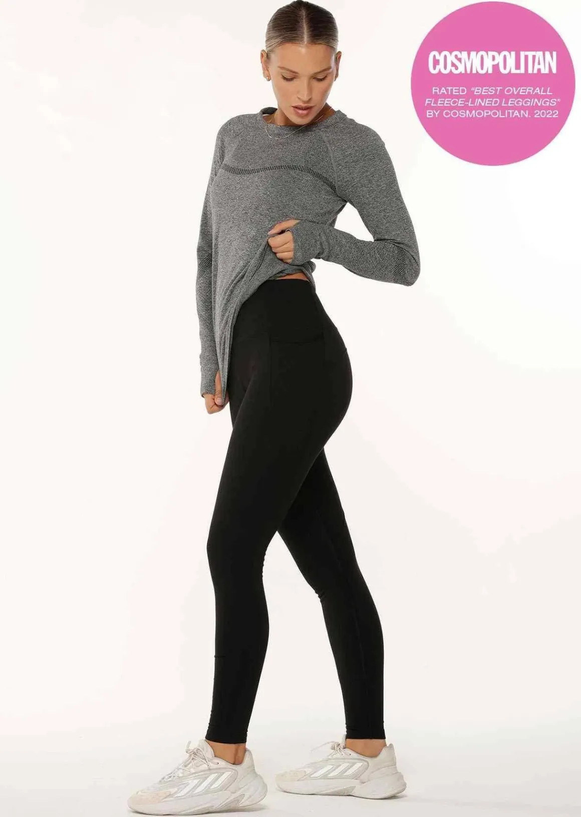 Lorna Jane Amy Winter Thermal Phone Pocket Tech Leggings Black Sale