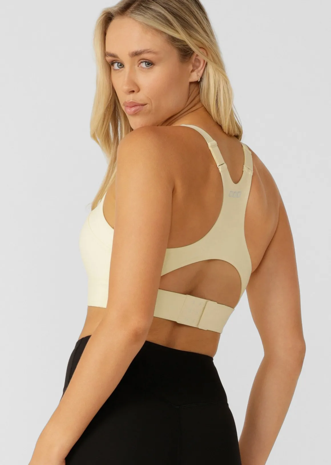 Lorna Jane Asset Sports Bra LemonCream Hot