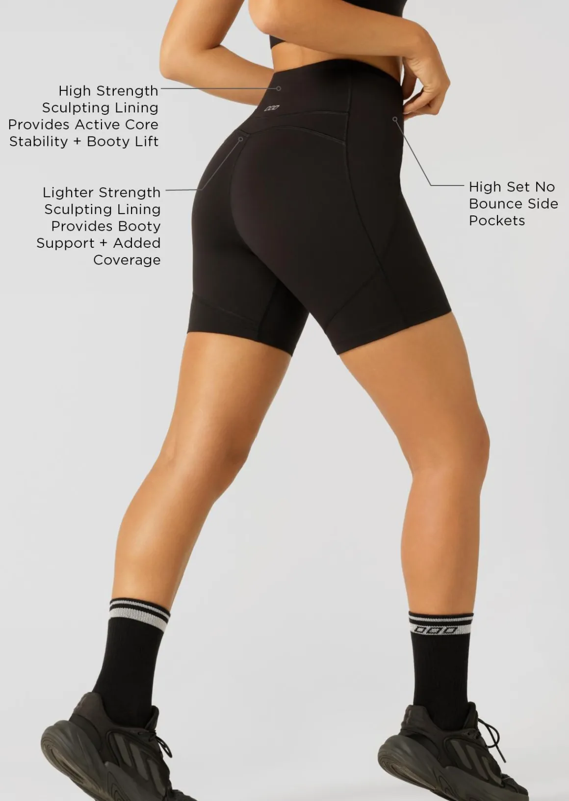 Lorna Jane Booty Lift And Support 16cm Bike Short Black Online