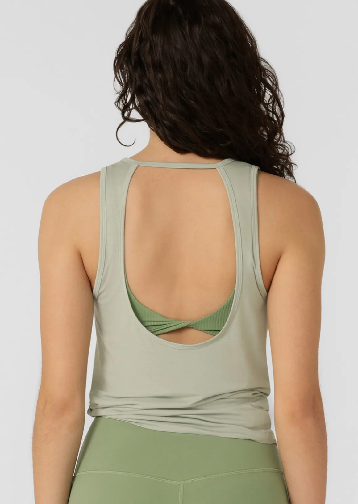 Lorna Jane Breathwork Active Tank IcedMatcha New