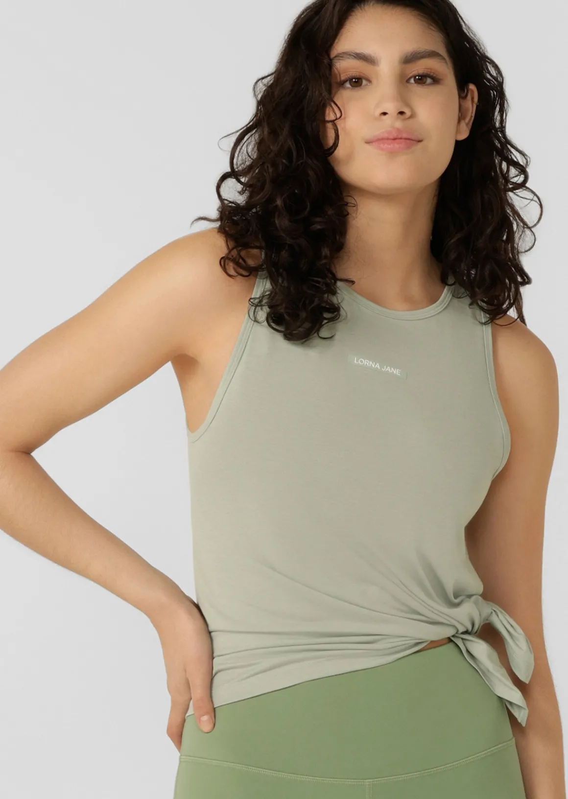 Lorna Jane Breathwork Active Tank IcedMatcha New