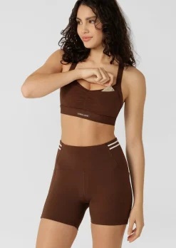 Lorna Jane Bring It All Pocket Sports Bra Espresso New