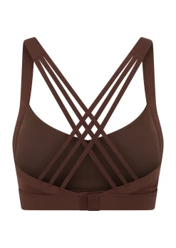 Lorna Jane Bring It All Pocket Sports Bra Espresso New