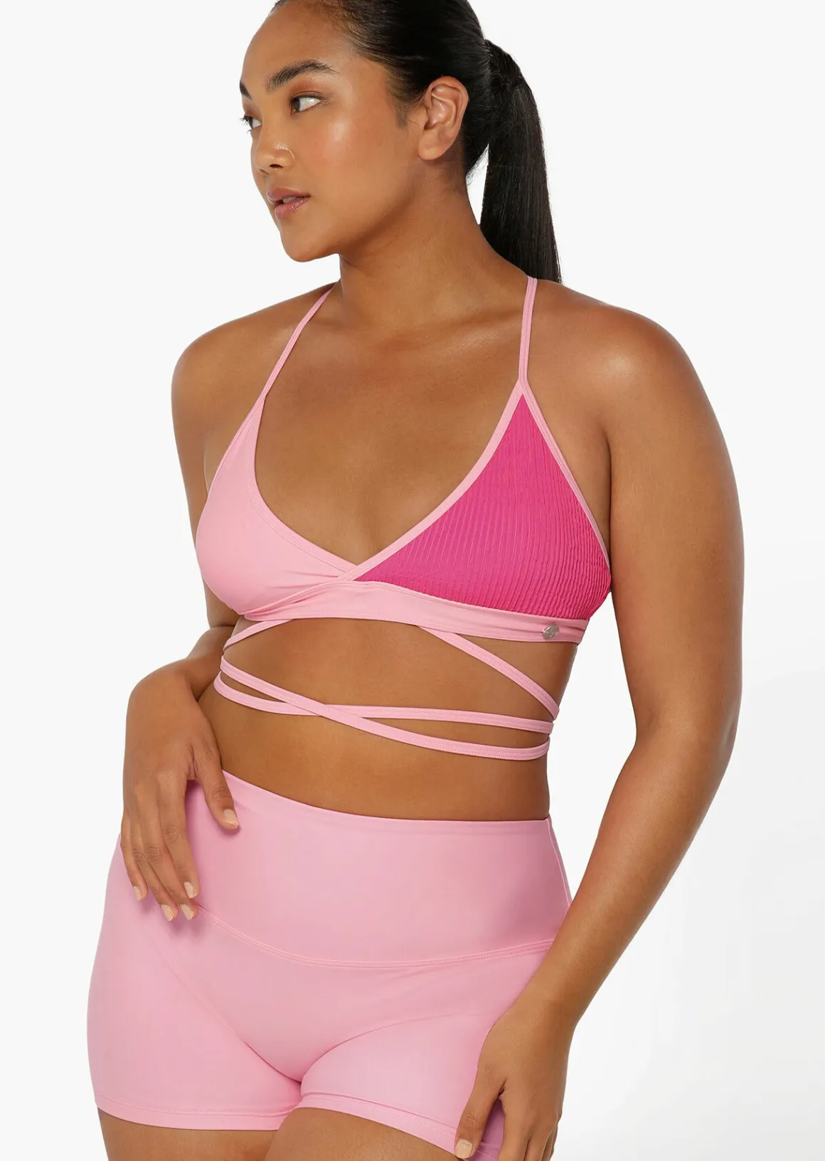 Lorna Jane Cali Contrast Swim Bra HotFuchsia