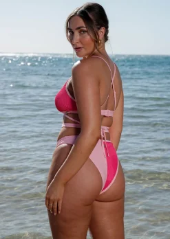 Lorna Jane Cali Contrast Swim Brief HotFuchsia Sale
