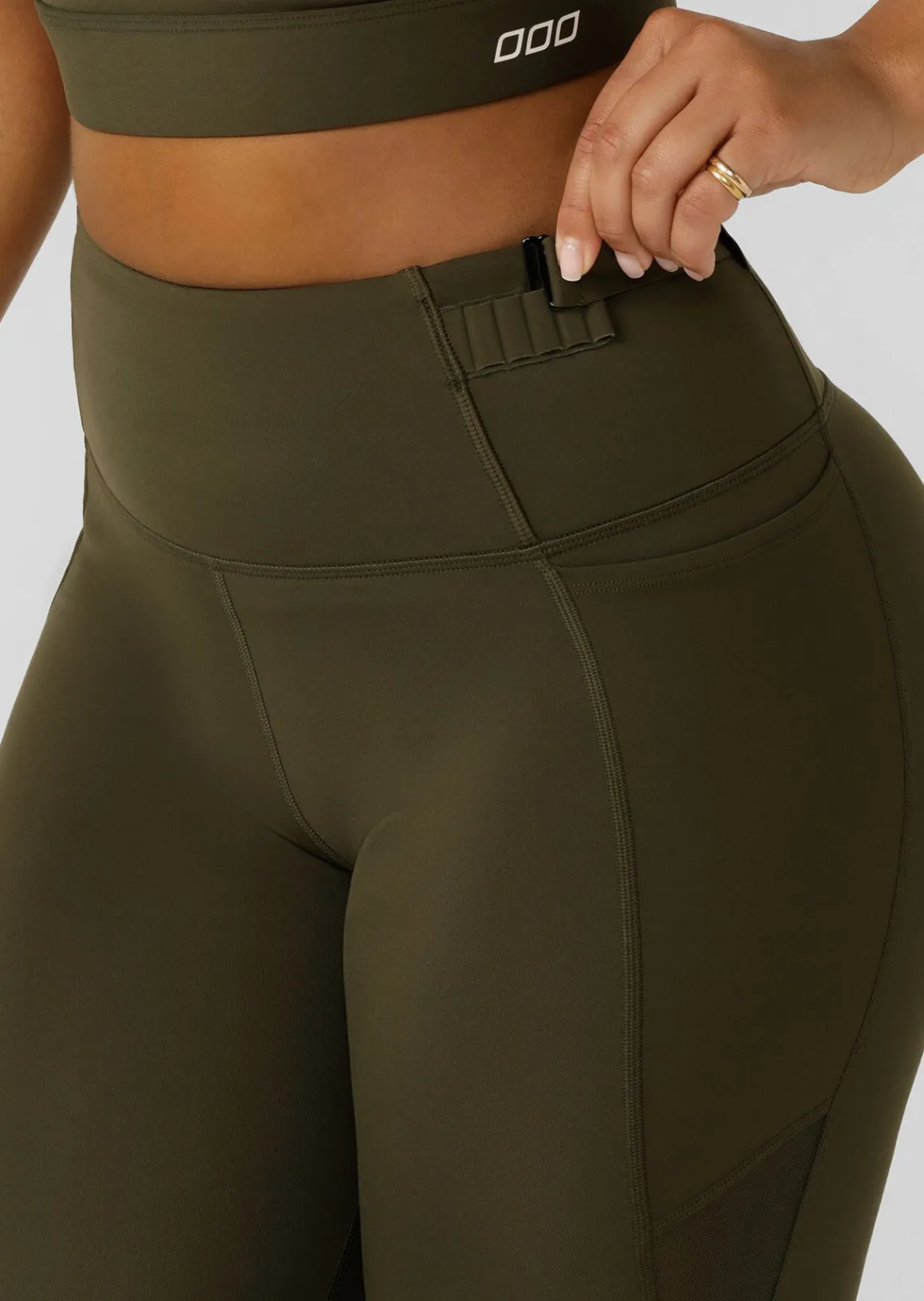 Lorna Jane Cinch And Support Phone Pocket Ankle Biter Leggings LuxuryGreen Best