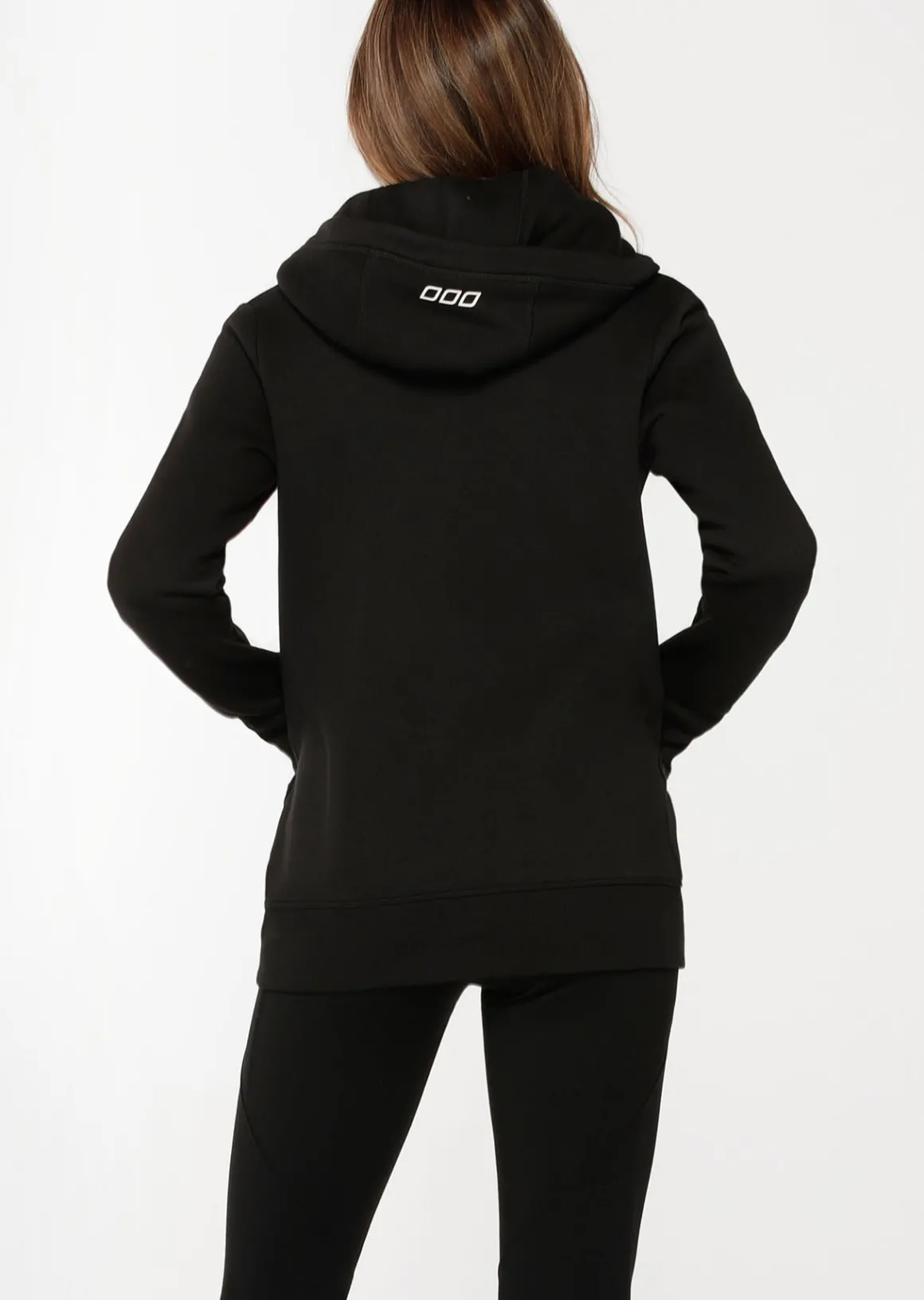 Lorna Jane Classic Zip Thru Hoodie Jacket Black Discount