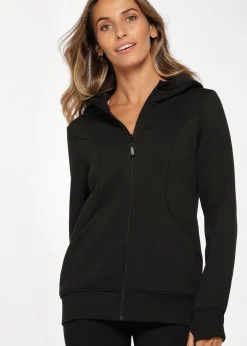 Lorna Jane Classic Zip Thru Hoodie Jacket Black Discount