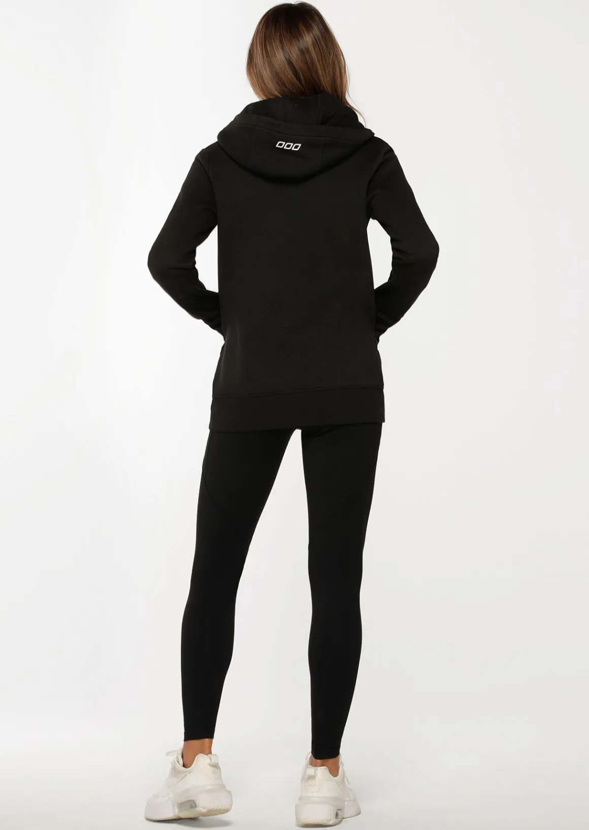 Lorna Jane Classic Zip Thru Hoodie Jacket Black Discount