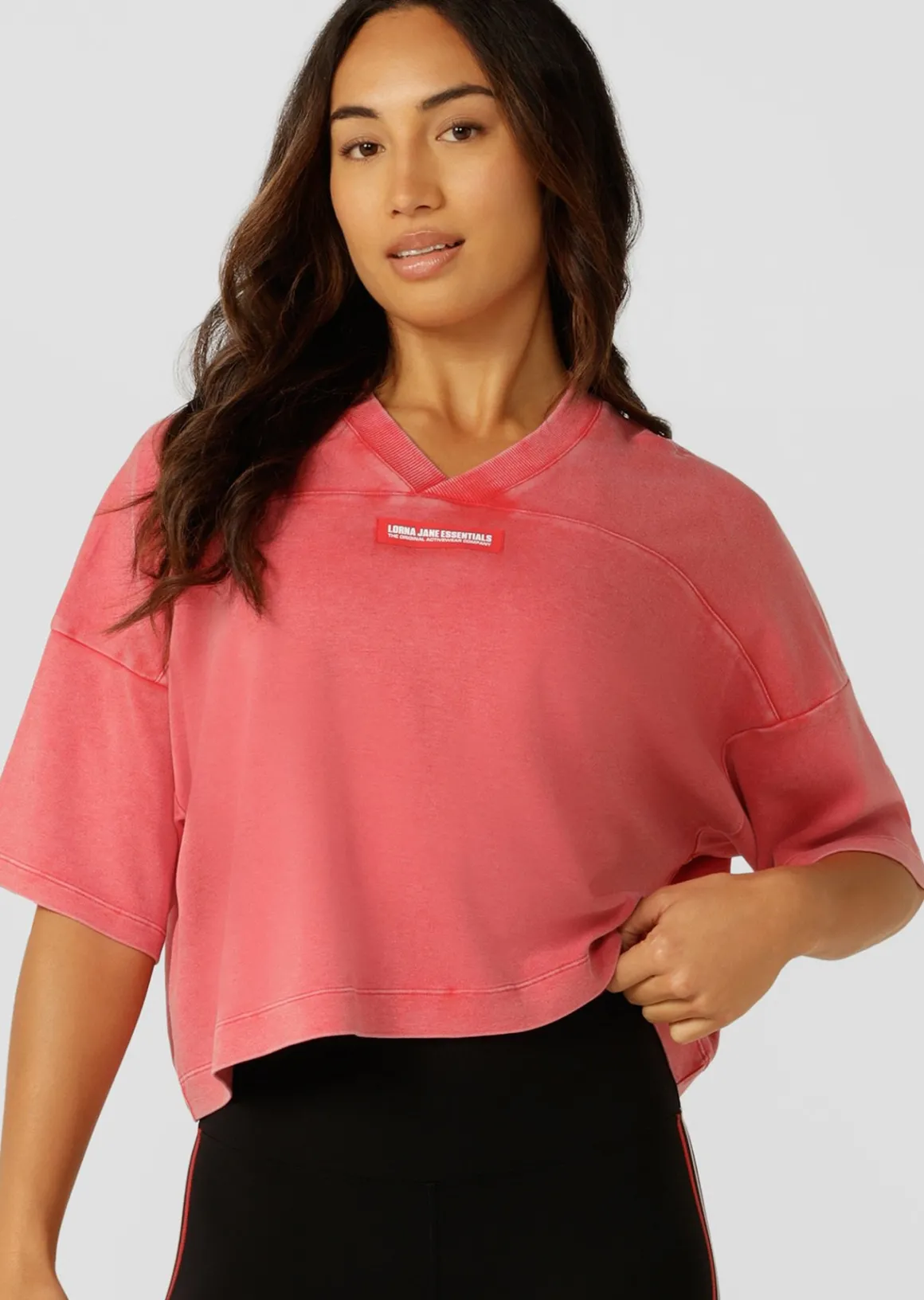 Lorna Jane College Nostalgia Cropped T-Shirt WashedGinger Discount