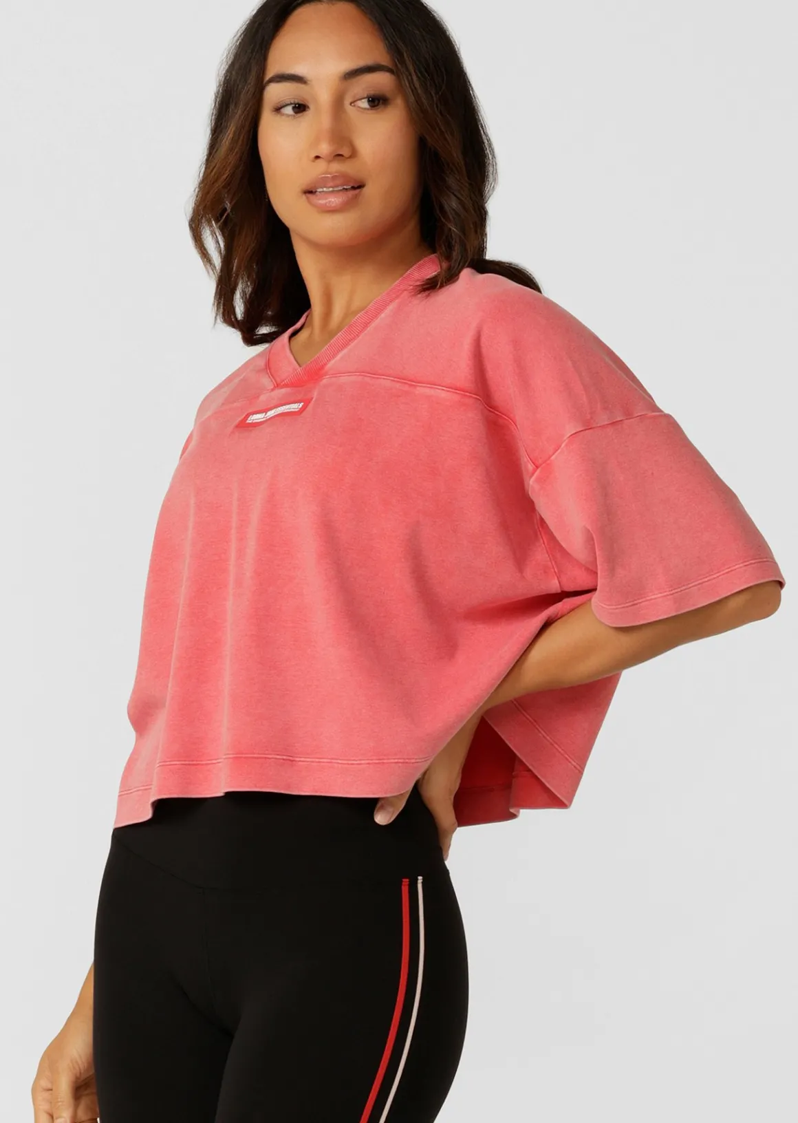 Lorna Jane College Nostalgia Cropped T-Shirt WashedGinger Discount