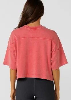 Lorna Jane College Nostalgia Cropped T-Shirt WashedGinger Discount
