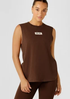 Lorna Jane Conquer Washed Muscle Tank WashedEspresso Online