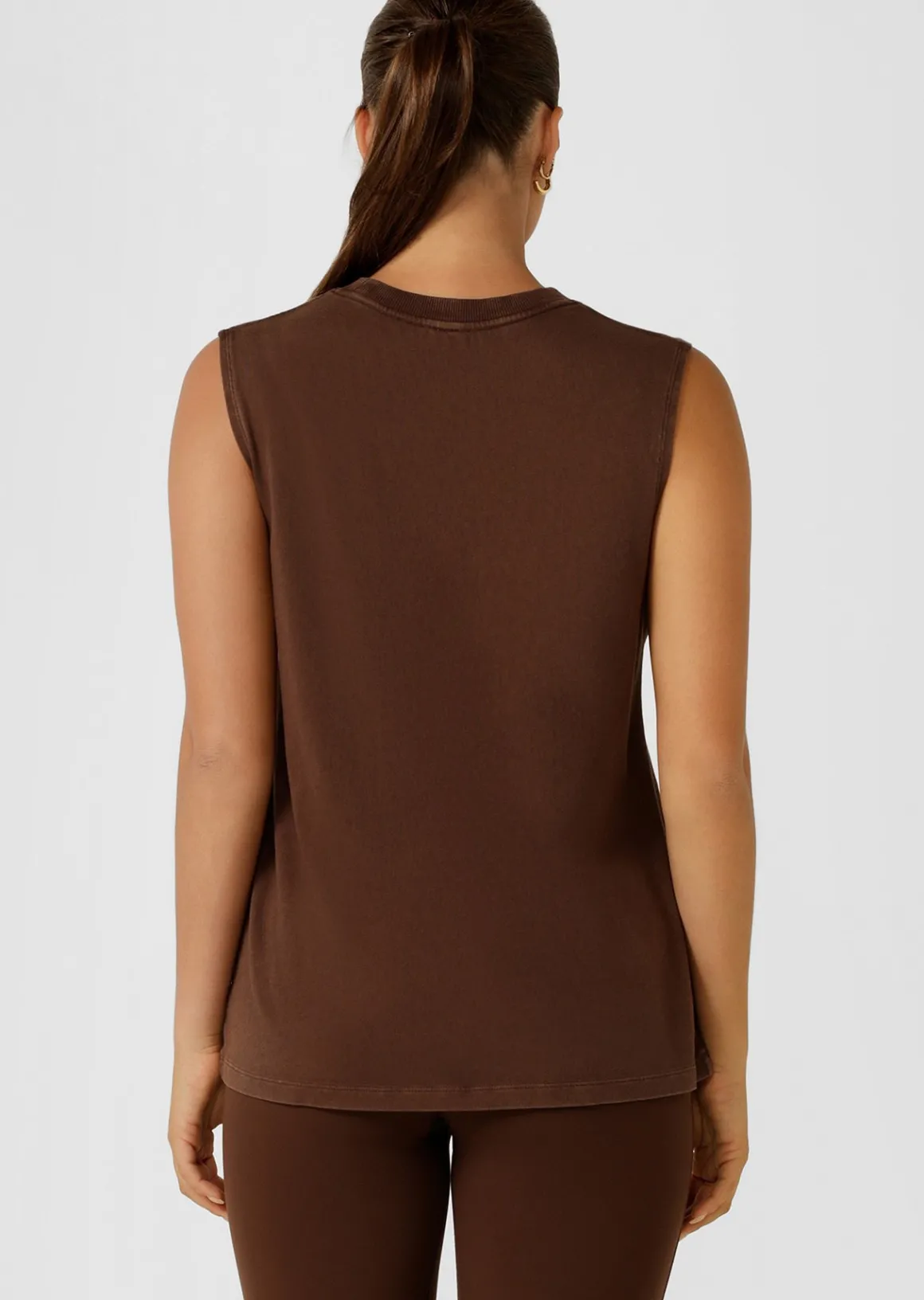 Lorna Jane Conquer Washed Muscle Tank WashedEspresso Online