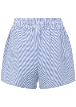 Lorna Jane Country Club Seersucker Shorts BlueStripe Hot