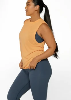 Lorna Jane Cutout Muscle Tank Clementine Outlet