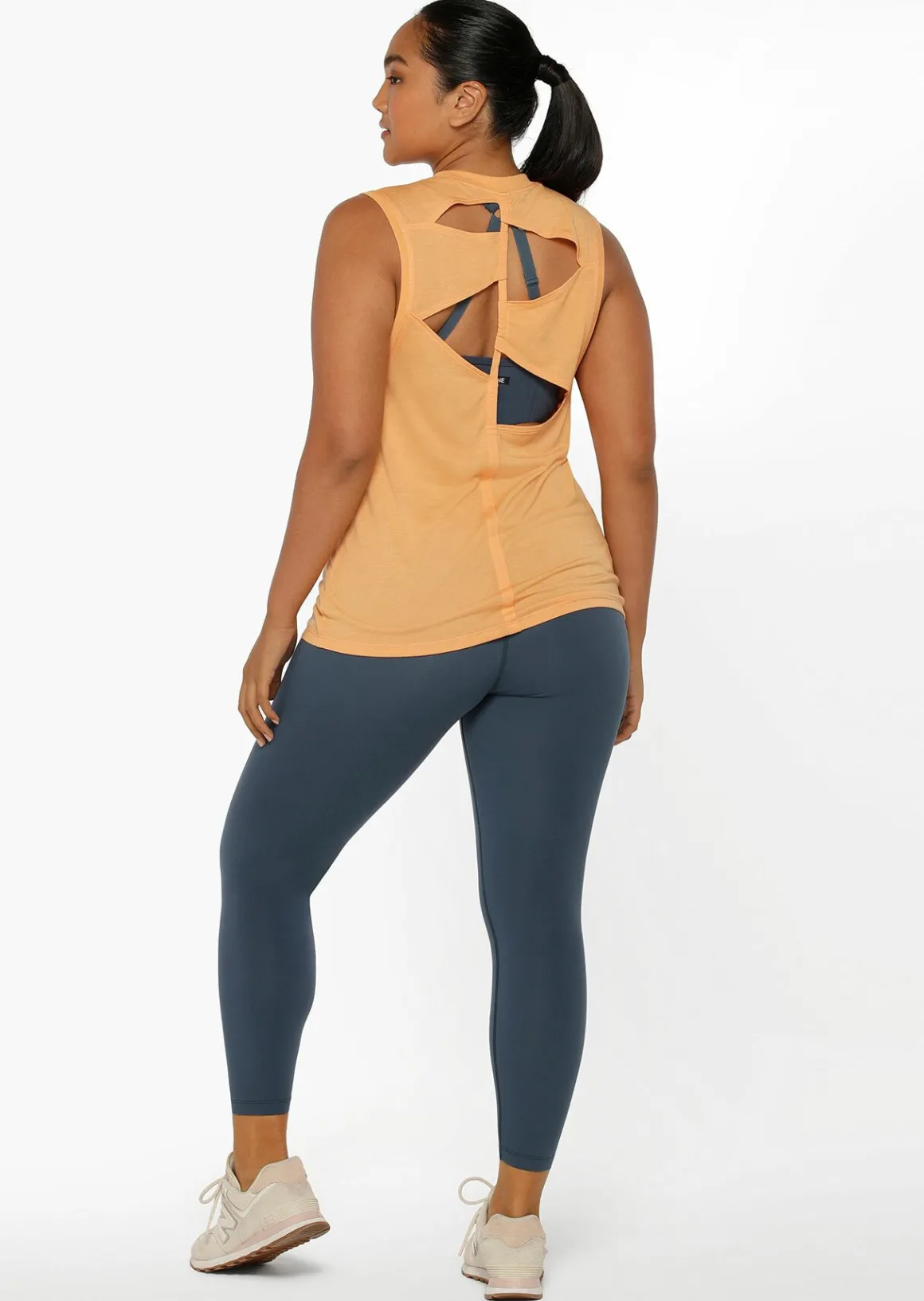 Lorna Jane Cutout Muscle Tank Clementine Outlet