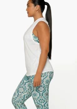 Lorna Jane Cutout Muscle Tank White Hot