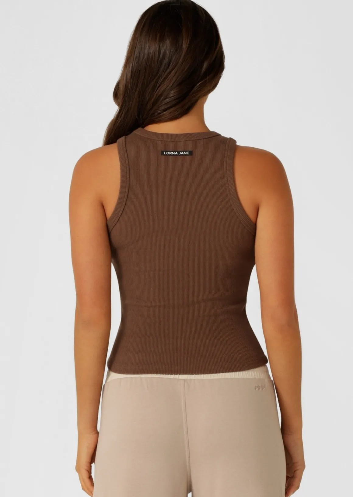 Lorna Jane Daily Rib Tank Chocolate