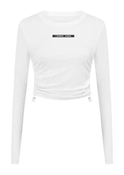 Lorna Jane Easy Adjust Longsleeve Rib Top Porcelain Outlet