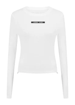 Lorna Jane Easy Adjust Longsleeve Rib Top Porcelain Outlet
