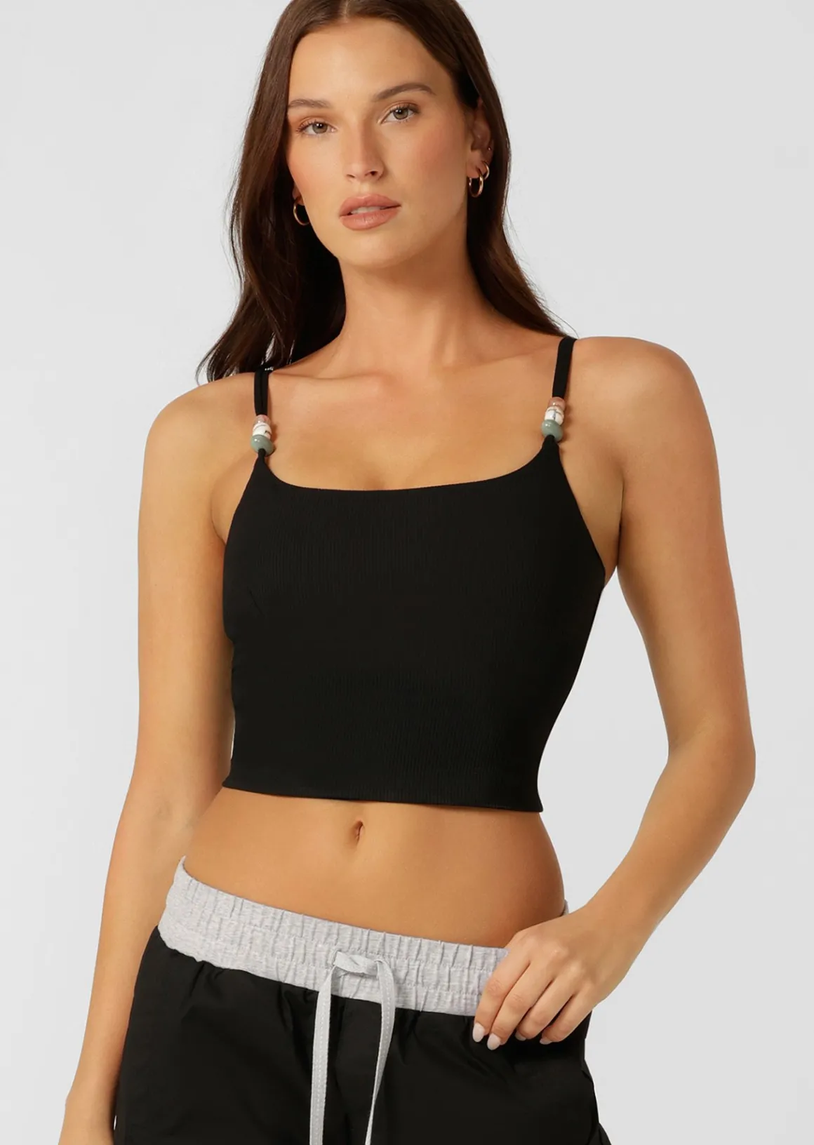 Lorna Jane Elemental Rib Tank Bra Combo Black Online