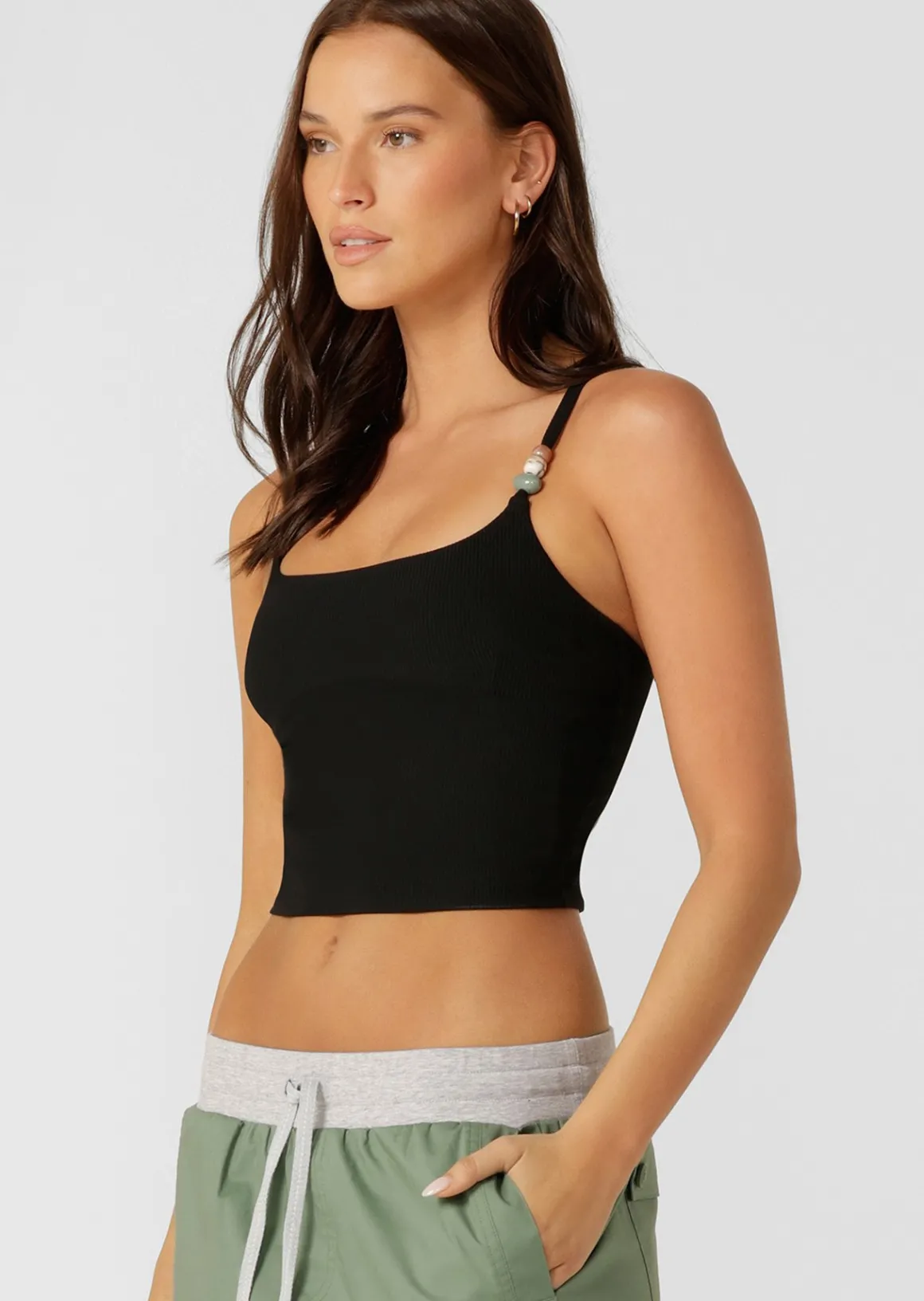 Lorna Jane Elemental Rib Tank Bra Combo Black Online