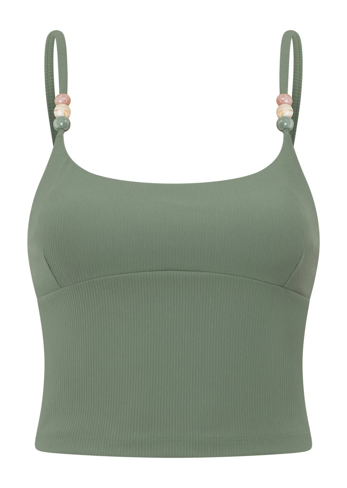 Lorna Jane Elemental Rib Tank Bra Combo LightKhaki Sale