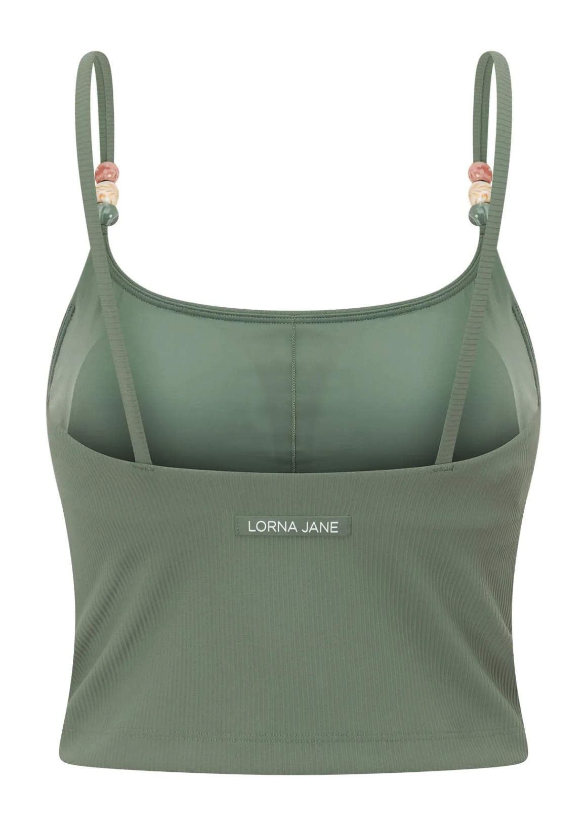 Lorna Jane Elemental Rib Tank Bra Combo LightKhaki Sale