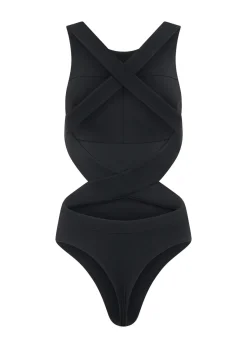 Lorna Jane Elevate Active Rib Bodysuit Black Hot